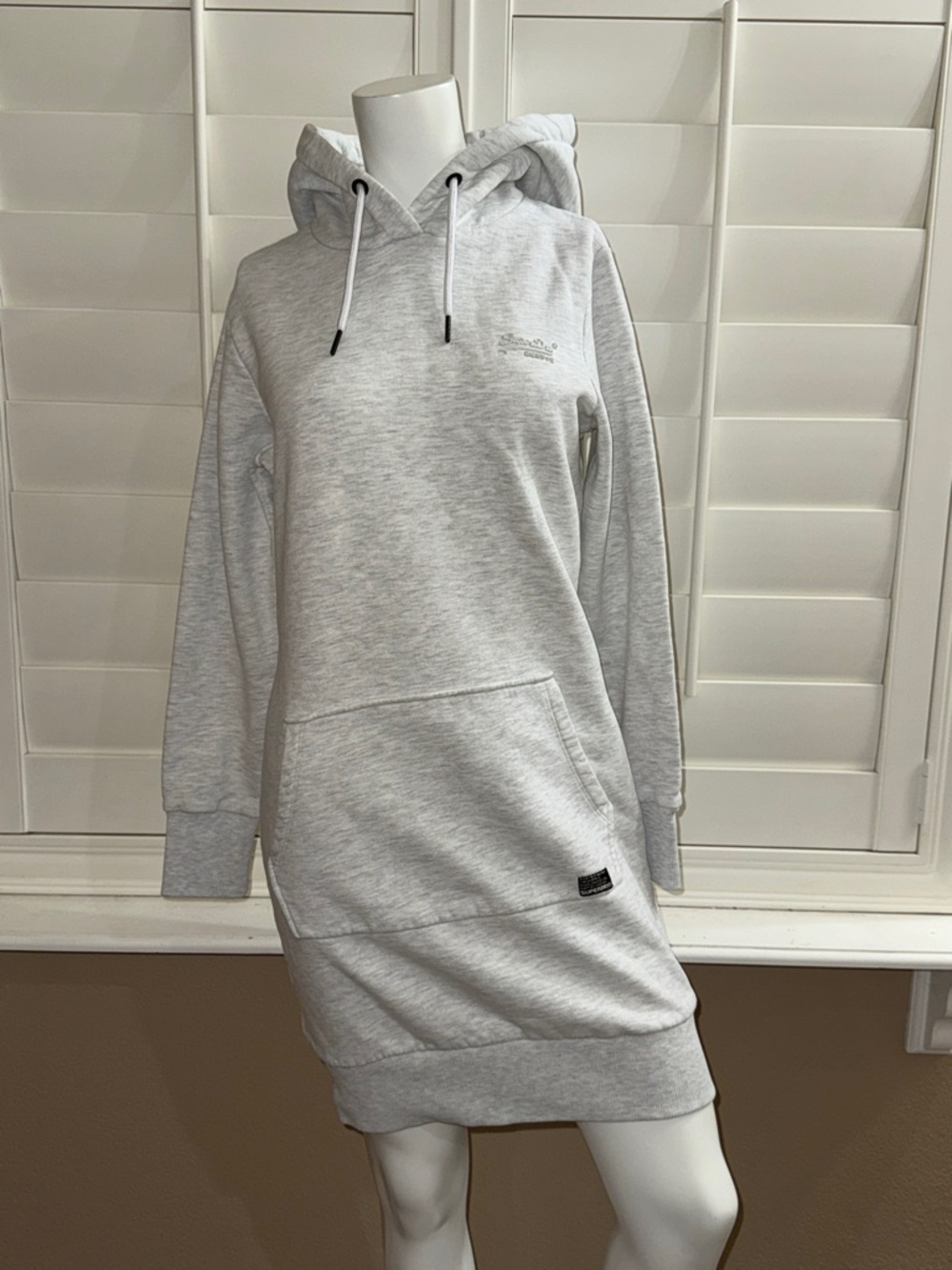 Superdry Orange Label Sweat Dress Ice Gray